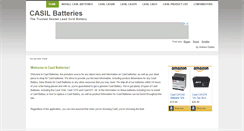 Desktop Screenshot of casilbatteries.com